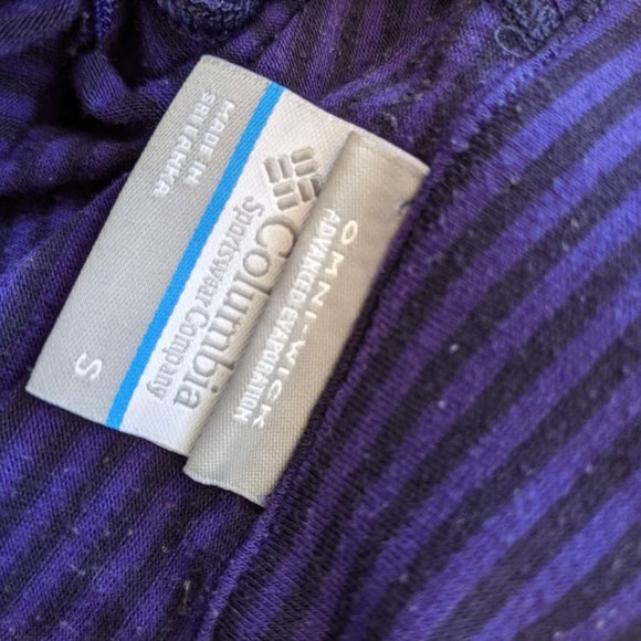 Columbia Purple/Black Striped Half-Zip Pullover S - Picture 9 of 9